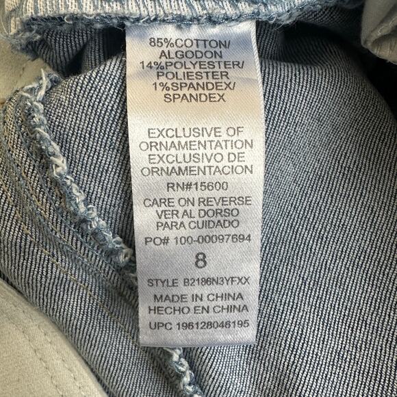 Democracy Ab Technology Jeans Womens 8 Medium Wash Distressed Straight Casual - Picture 7 of 8